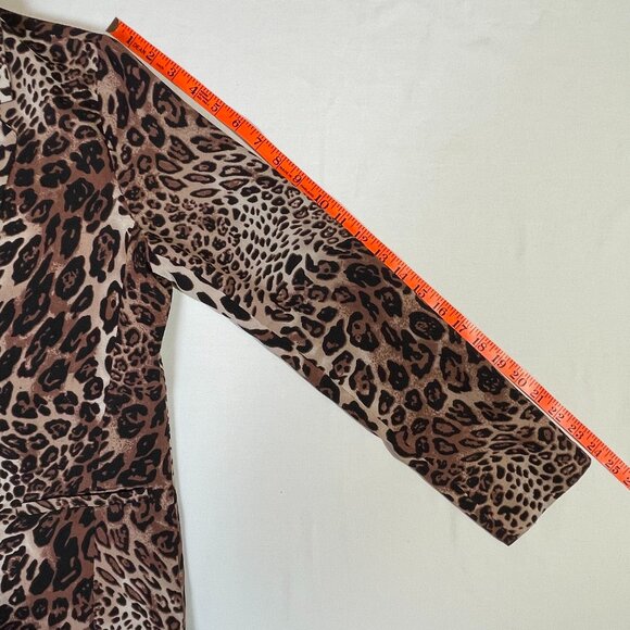 Skylar + Madison Leopard Print Blazer Lightweight Lined Brown Black Size S - Picture 9 of 11
